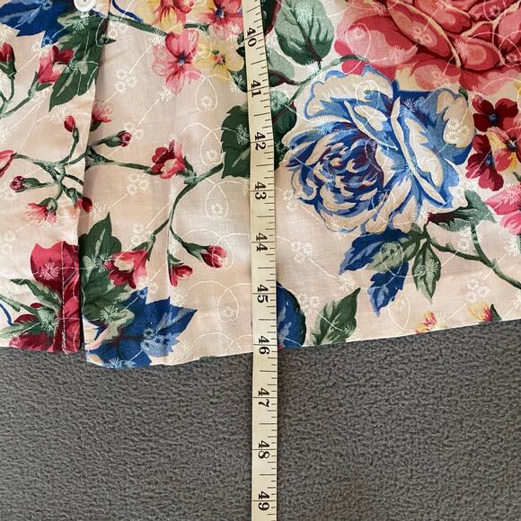 Vtg 80s 90s NOS Brights Creek Cottage Garden Midi Dress Romantic Boho 14? Floral - Picture 12 of 15